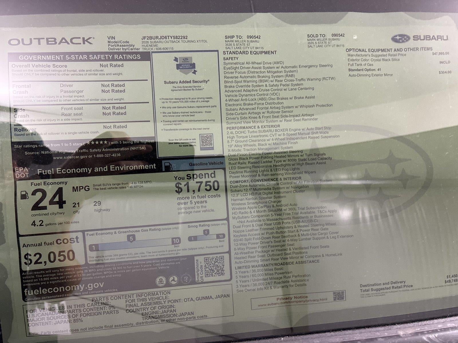 2026 Subaru OUTBACK Touring XT