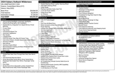 2024 Subaru Outback Wilderness