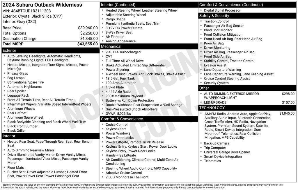 2024 Subaru Outback Wilderness