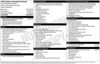 2026 Subaru Crosstrek Premium